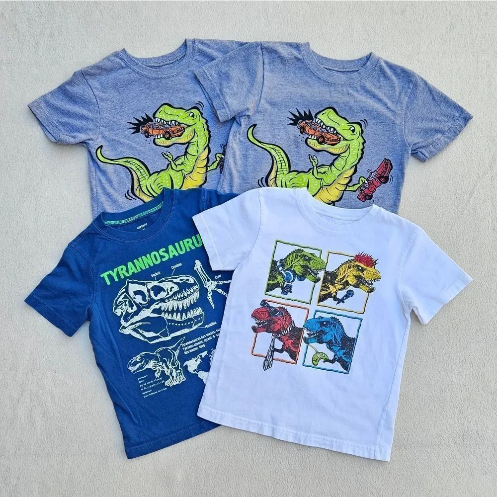 Dinosaurs Short Sleeve Shirt Bundle Size 4T